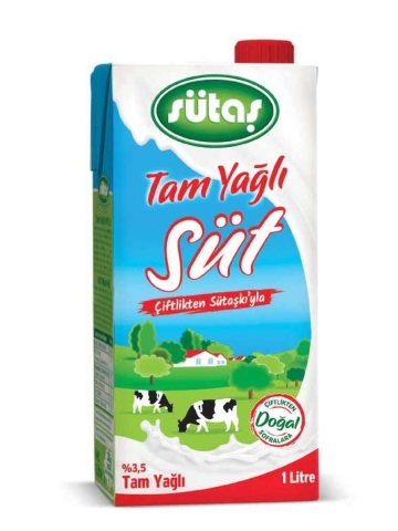 Sütaş Süt Tam Yağlı (En Az %3,5 Yağlı) 1 L