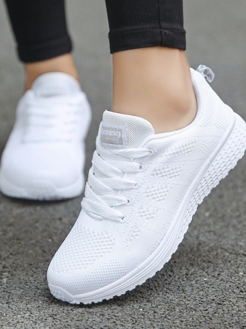 Women Casual Shoes Fashion Breathable Walking Mesh Flat Shoes Woman White Sneakers Women 2020 Tenis Feminino Female Shoes
