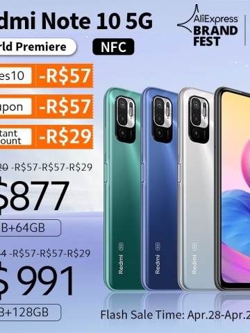 [World Premiere In Stock] Global Version Xiaomi Redmi Note 10 5G NFC Smartphone Dimensity 700 90Hz Display 48MP Camera 5000mAh