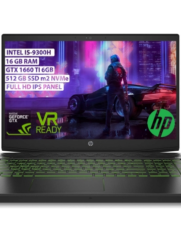 HP Pavilion 15-DK0014NT Intel Core i5 9300H 16GB 512GB SSD GTX1660Ti Freedos 15.6