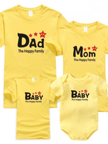 2021 MATCHING FAMILY FASHION COTTON LETTER T SHIRT FOR FATHER, MOTHER, KIDS, DAD, MOM, BABY 1 PIECE T SHIRT BLL110