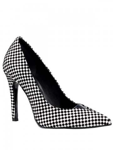 Föz Beyaz Önü Şeffaf Stiletto Kare Klasik Topuklu Kadın Ayakkabı