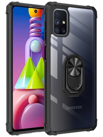 Samsung Galaxy M51 Kılıf Yüzüklü Hbirt Tam Koruma Halkalı