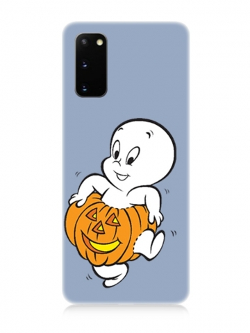 Samsung Galaxy S20 Plus Sevimli CasperDesenli Kabartma Kılıf