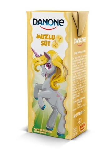 Danone Süt Muzlu (%1 Yağlı) 180 Ml