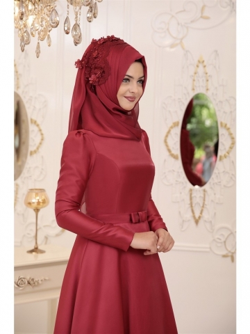 Pınar Şems Çitlembik Abiye Bordo