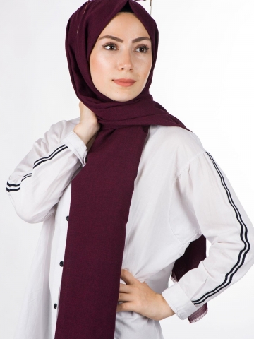 Soobepark Pamuklu Şal Bordo