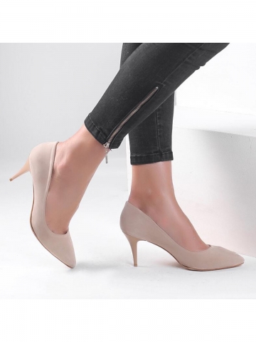 A11905-17 Pembe Potin Kadın Topuklu Ayakkabı A11905-17