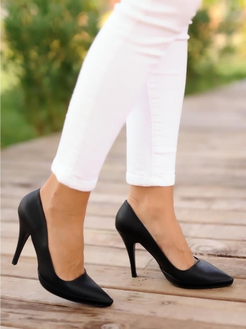 A567-19 Pembe Potin Kadın Topuklu Ayakkabı