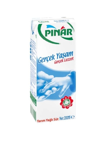 Pınar Süt Yarım Yağlı 200 Ml