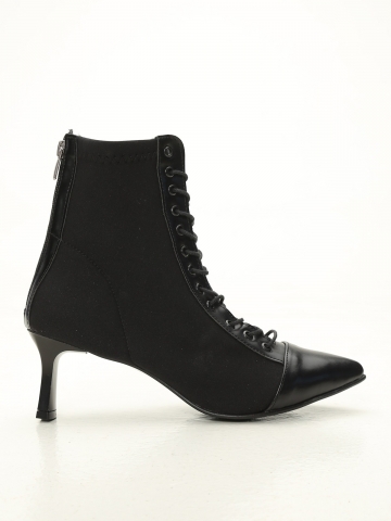 Baqmaq Siyah Kadın Streç Topuklu Ayakkabı 5014-20-119002