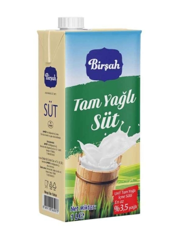 Birşah Süt Tam Yağlı (En Az %3,5 Yağlı) 1 L